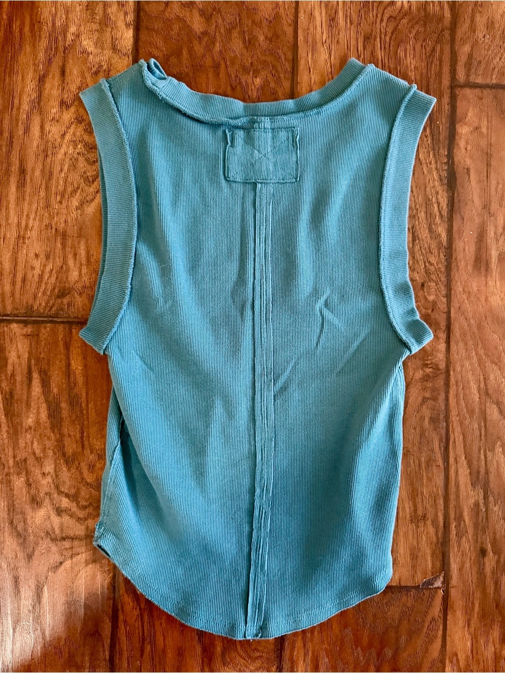 Free People Ribbed Tank Top - Teal - Picture 2 of 3